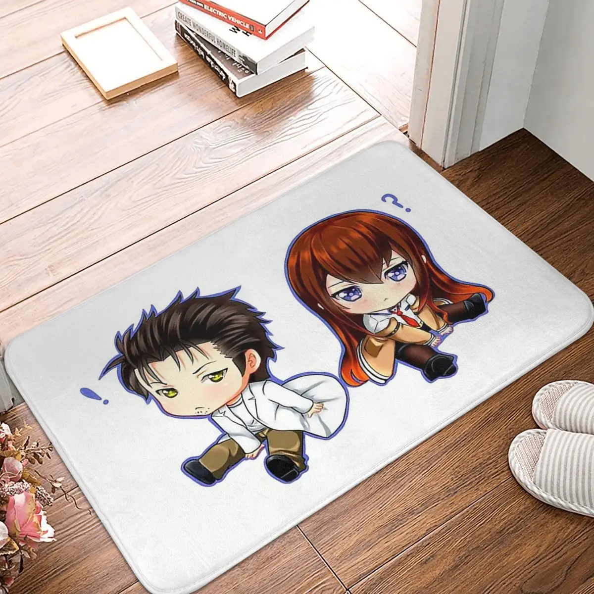 

Anime Okabe Rintaro Steins Gate Anti-slip Doormat Floor Mat Carpet Rug for Kitchen Entrance Bathroom Living room Footpad Mats