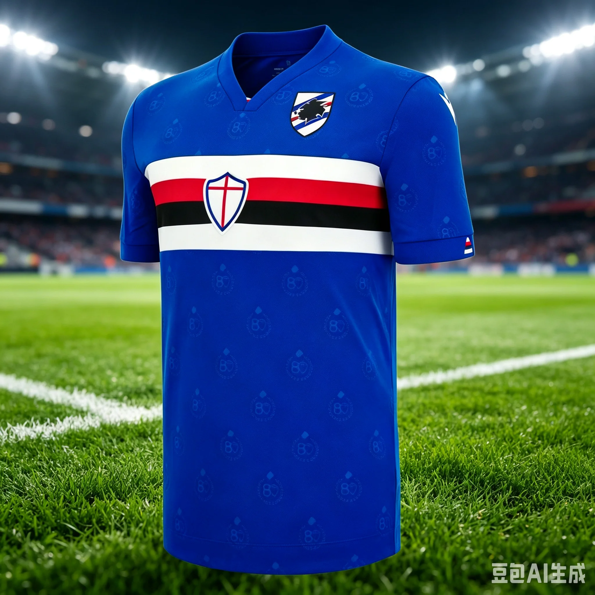 2026/27 Season Sampdoria Polo Collar Unisex Football Jersey Shirt, Summer Sport Breathable Mesh Quick Drying Vintage Jersey