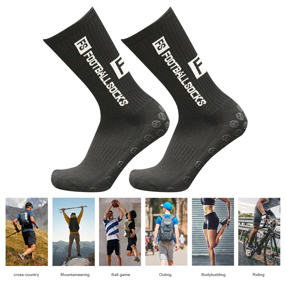 1 Pair Professional Dispensing Soccer Socks Unisex Round Non Slip Sports Suction Gripper Socks Cycling Sportswear