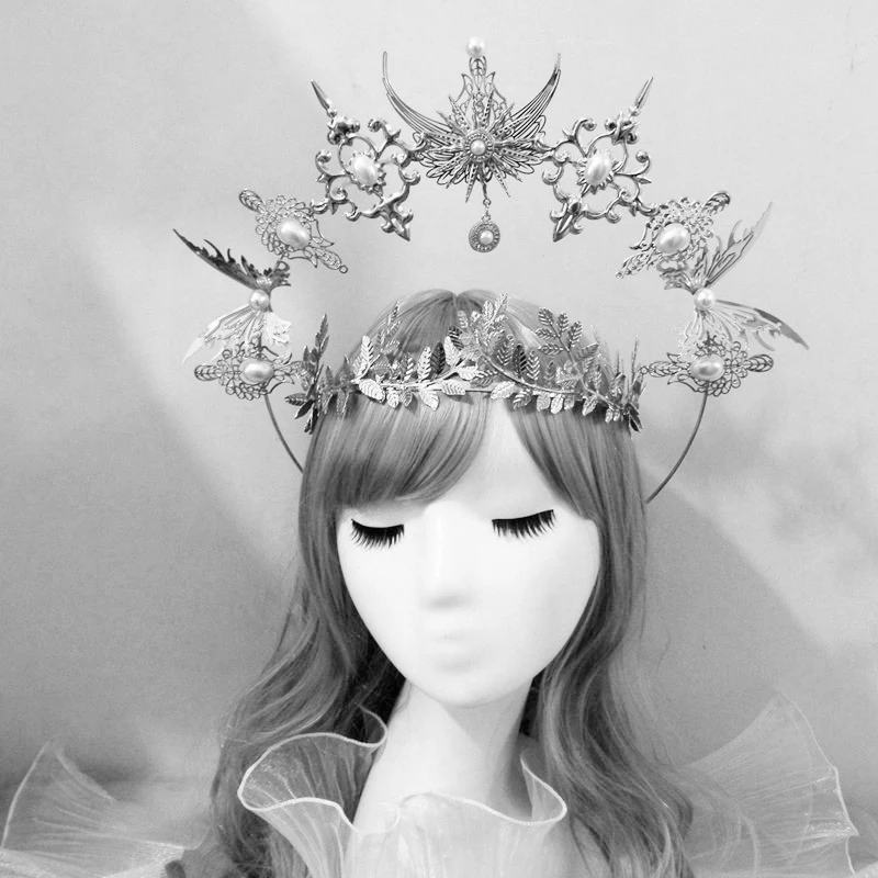 DIY Kit Sun Halo Crown Bride Gold Butterfly Headband Festival Wedding Headdress Lolita Tiara Headwear Laurel Do It Yourself