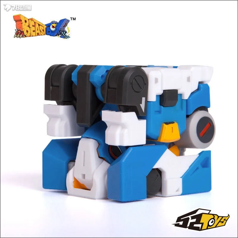 52 juguetes originales BEASTBOX Beastbox serie Dinosaurneon versión azul juguete transformable modelo de ensamblaje para regalo de niños en Stock