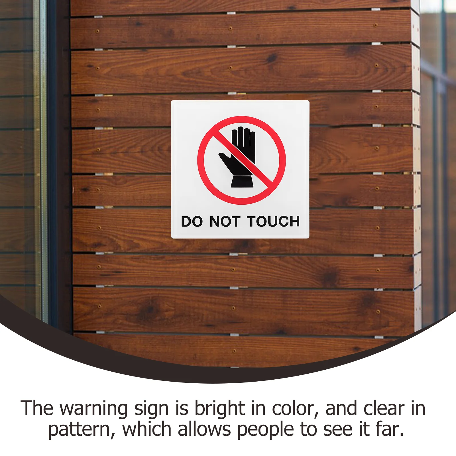 Stickers Label No Touching Signs Labels 1000X1000X030CM Acrylic Device Do Not Safety