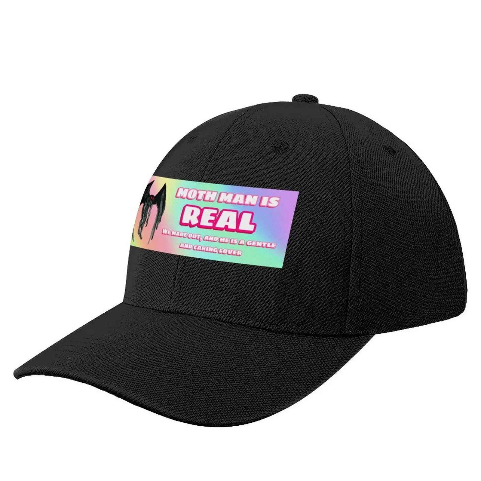 

moth man is REAL we made out and he is a gentle and caring lover Baseball Cap Golf cute Anime Hats For Women Men's