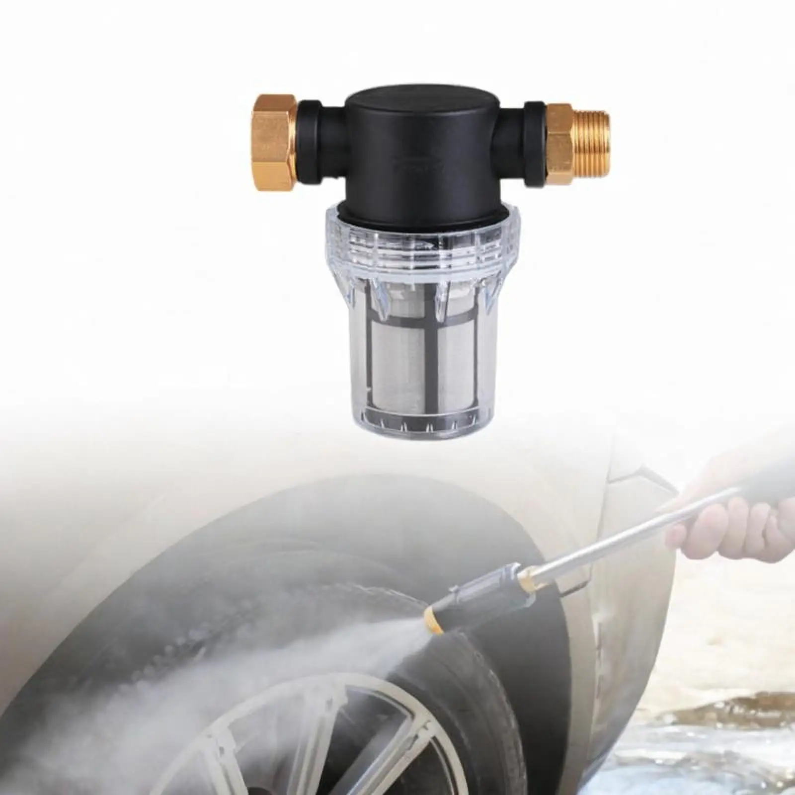 

Garden Hose Filter for Pressure Washer 100 Mesh Screen Replacement 3/4inch for Water Purifier Faucet Car Wash Camping Kitchen