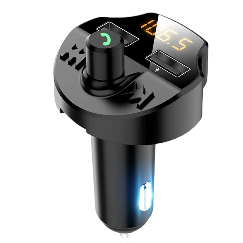 

T66 Car MP3 Bluetooth Player: Card Slot, USB Port, Dual USB Charging, Car Bluetooth Hands-free FM Transmitter