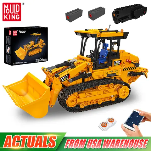 Mould King 17098 Technical Car Toys The MOC RC Crawler Loader Building Block Assembly Enginerring Truck Model Brick Set Kids Christmas Gift