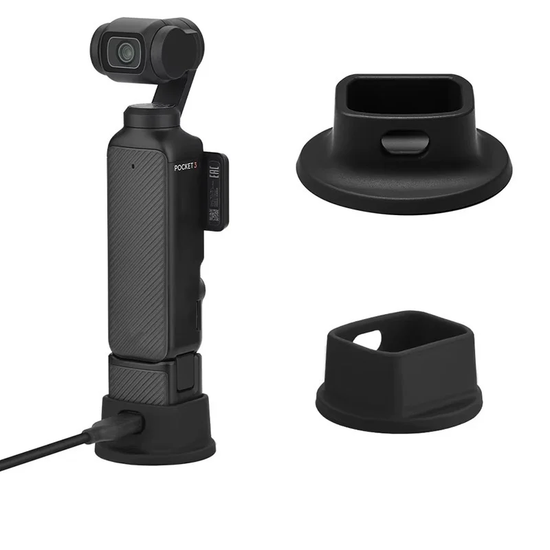 Base de mesa de silicone para dji osmo pocket 3, base de extensão fixa antiderrapante para câmera esportiva, acessórios para osmo pocket 3