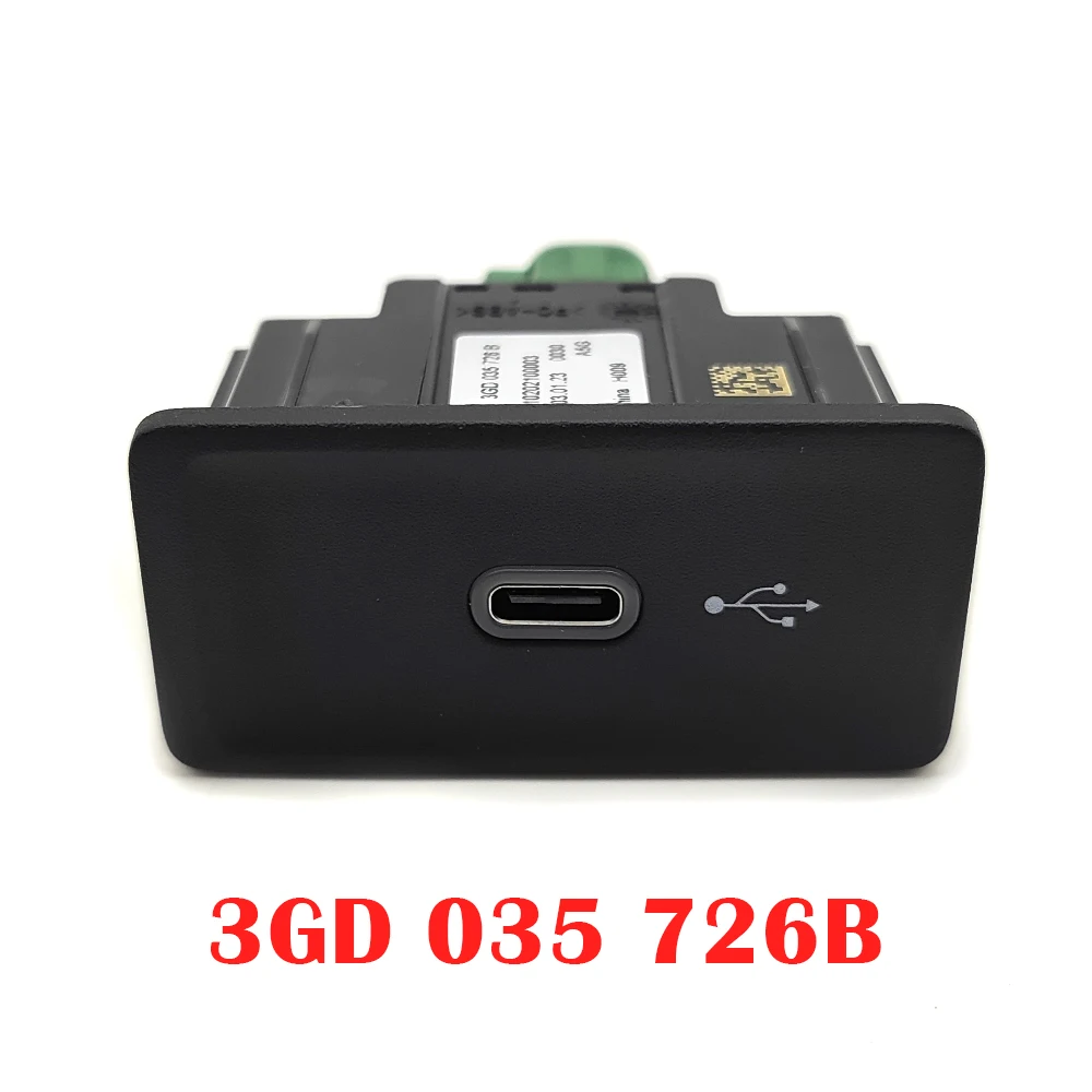 Brand new original 3GD035726B 3GD035726 3GD 035 726 B For MQB Arteon Passat B8 B8.5 B9 USB Type-C external phone power interface