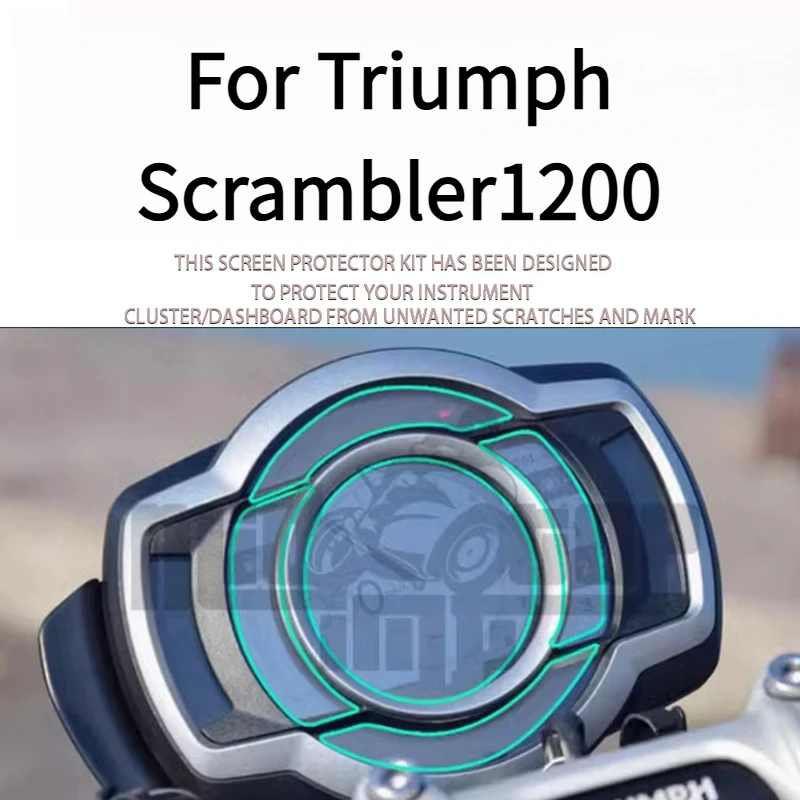 

Clear Protective Pelula For Triumph Scrambler1200, Instrument Display Screen Sticker, Waterproof, Spider-Proof