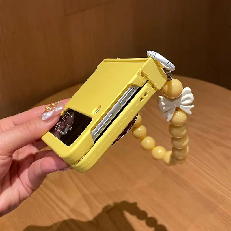 Four colors of simple love stand suitable for Samsung Galaxy Z Flip3 4 5 6 W23 24 Flip anti-fall mobile phone protective case view 5