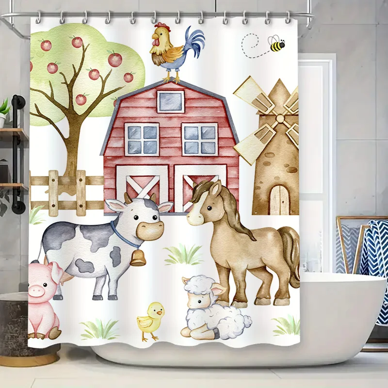 

Занавеска для душа Golden Waves, роскошный современный дизайн для украшения ванной комнаты, водонепроницаемая тканевая душевая панель, белая ванная комната, синий Fl