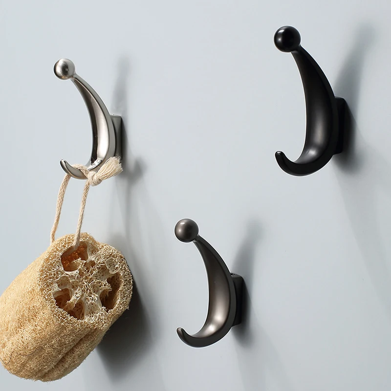 Simple Metal Coat Hook, Multipurpose Wall Mounted Clothes Hook, Heavy Duty Robe Hook for Entrance Fitting Room Home Bathroom