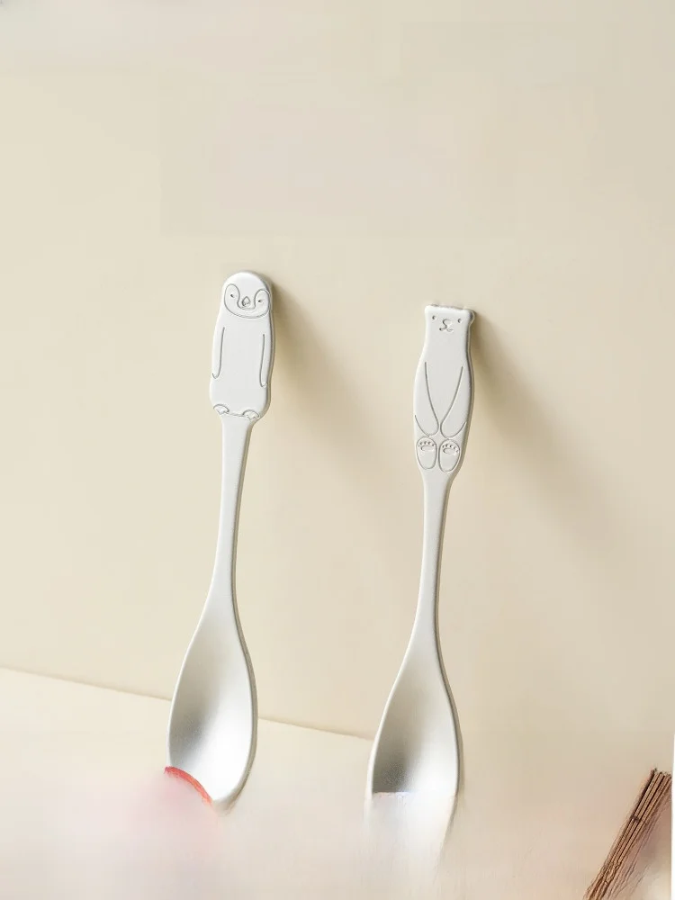

Onlycook Self-Melting Ice Cr Spoon Cute Cartoon Long Handle Aluminum Alloy Dert Yogurt Scoop Creative Home Dining Utensils