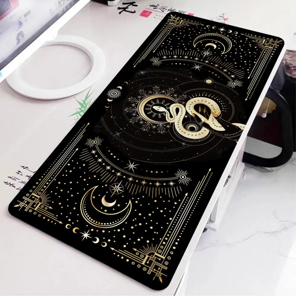Snake Moon Mouse Pad Large Office Accessories Gaming Non-slip Mousepads Laptop Nootbook Game Tablet Mat Mousepad XXL PC Playmat