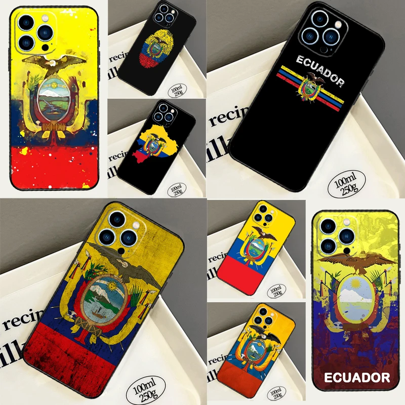 Ecuador Flag Cover For Samsung Galaxy S25 S24 S23 S22 S21 S20 Ultra S9 S10 Plus S25 FE S24 FE Phone Case