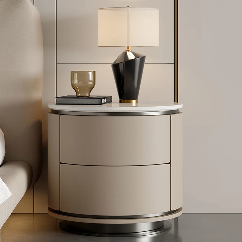 طاولات السرير الجمالية الحديثة الفاخرة بسيطة الشمال منضدة مستديرة حساسية الإبداعية الجدول دي Chevet أثاث غرفة نوم #1