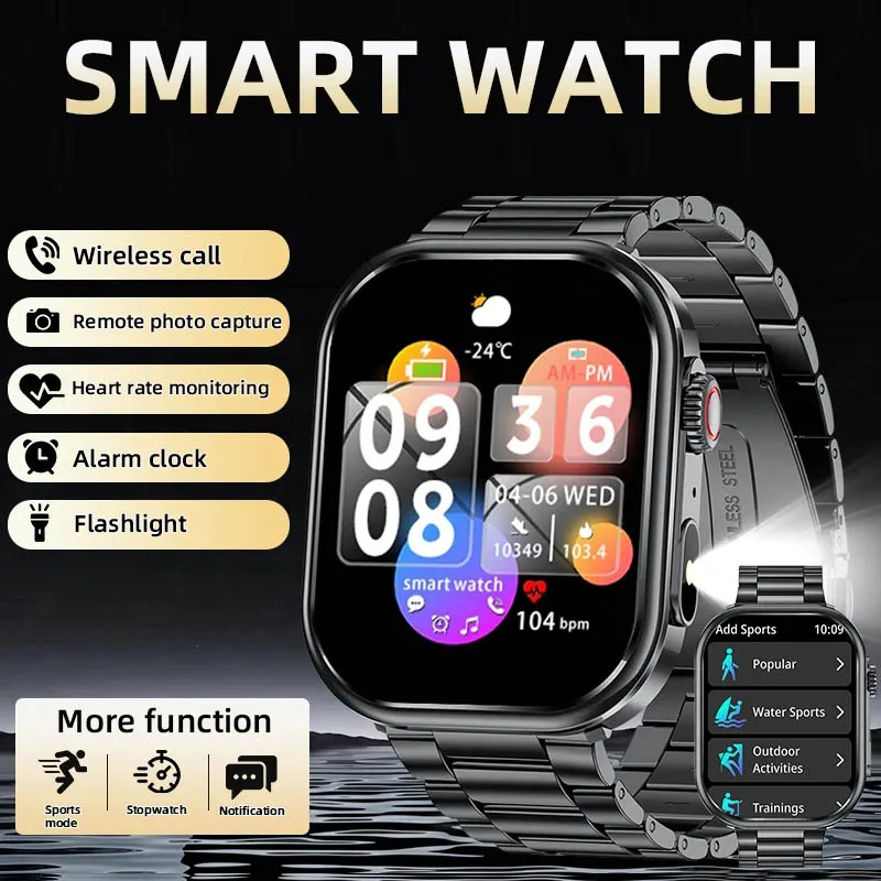 

Смарт-часы 2025 для мужчин и женщин, AI Voice, Bluetooth-вызов, спортивные фитнес-мониторы здоровья, часы 2,01 дюйма, HD, умные часы с большим экраном для мужчин