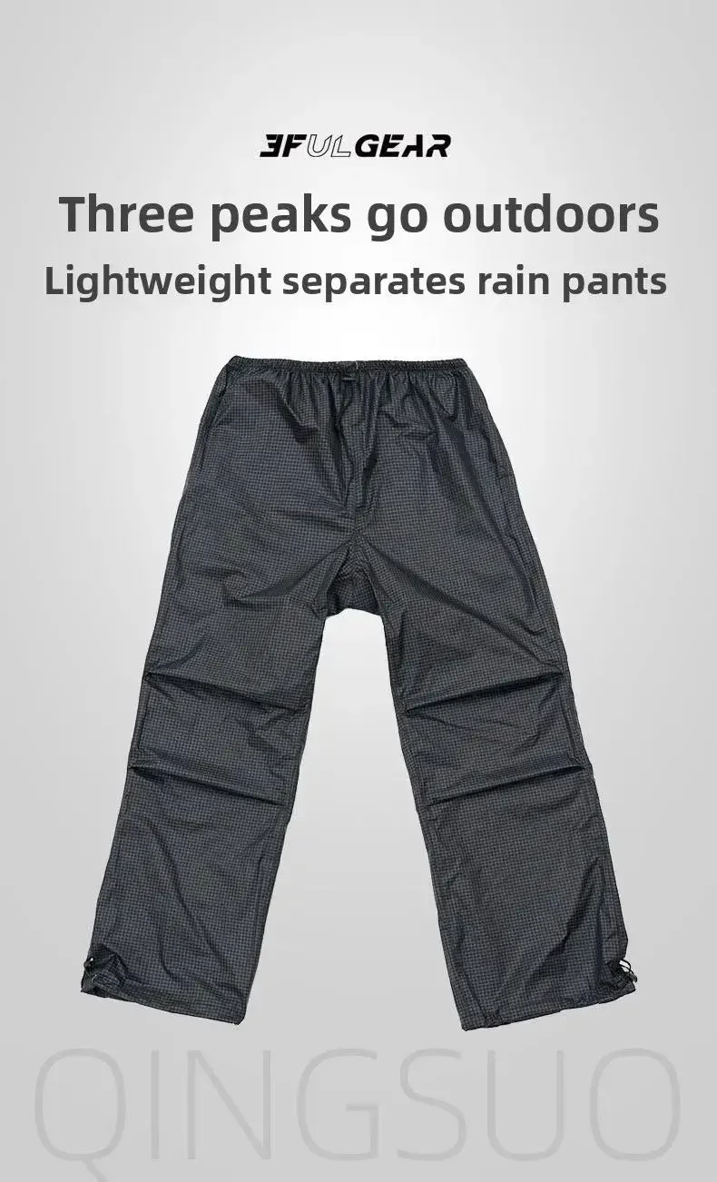 3F UL GEAR Spilt Rain Poncho Pants Ultraleichte Regenmäntel aus 15D-Nylon, wasserdicht, für Radfahren, Camping, Wandern – Detail 21