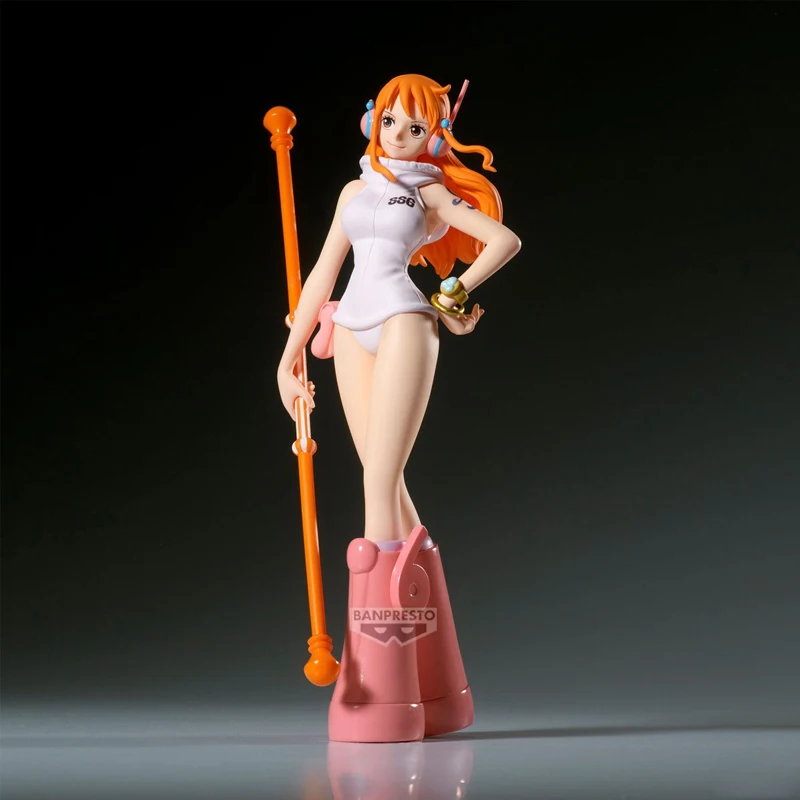 Bandai original uma peça a figura de anime nami-ver. eghead figura de ação brinquedos para meninos meninas presente modelo colecionável ornamentos