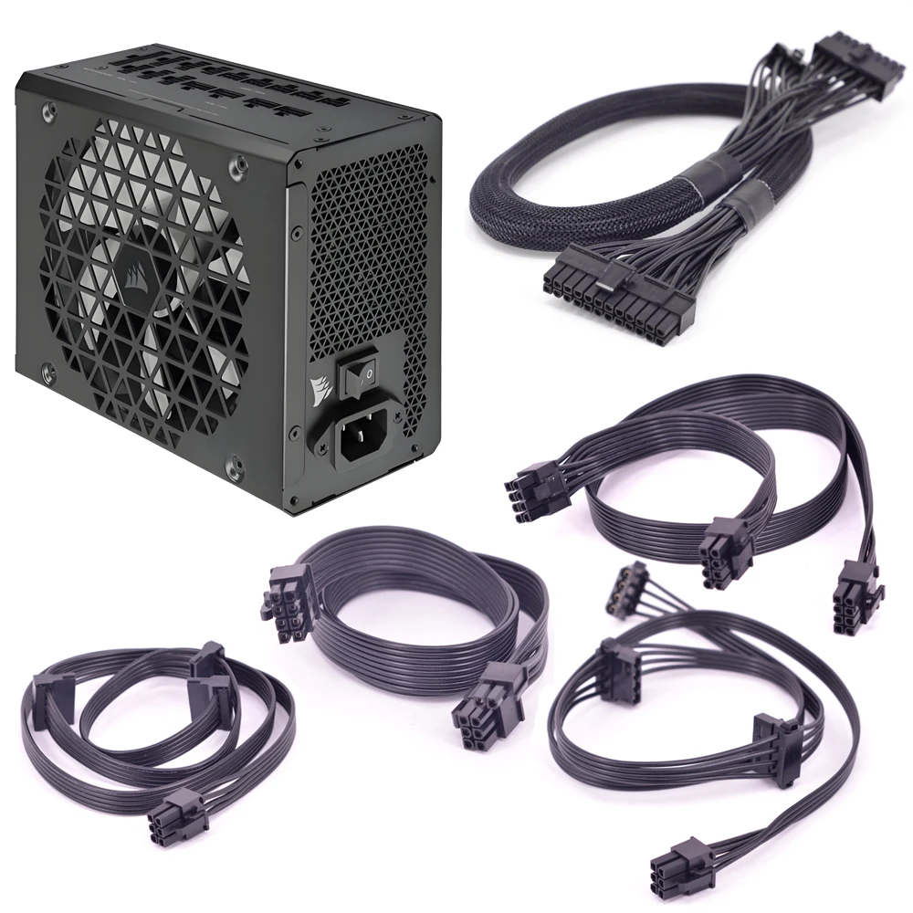 For CORSAIR RMi Series RM1000i RM850i RM750i RM650i Output cables PCIe 8Pin 6+2Pin IDE SATA CPU 4+4Pin ATX 24Pin PSU
