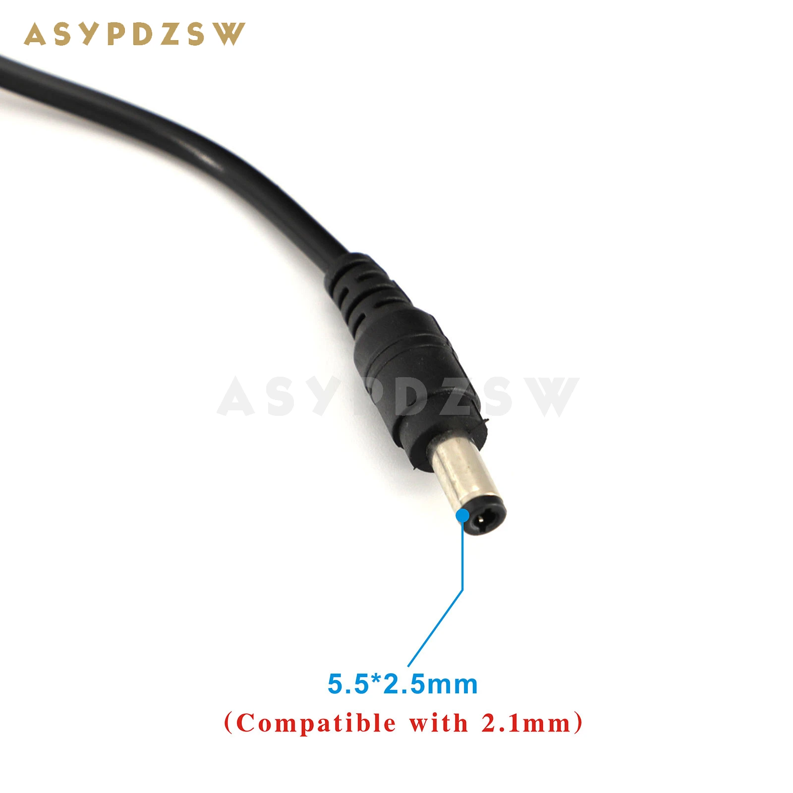 Cabo de alimentação linear, 1.2m GX16-2PIN to DC 5525 Plug, 5.5x2.5mm, compatível 2.1mm, 3A PSU cabo