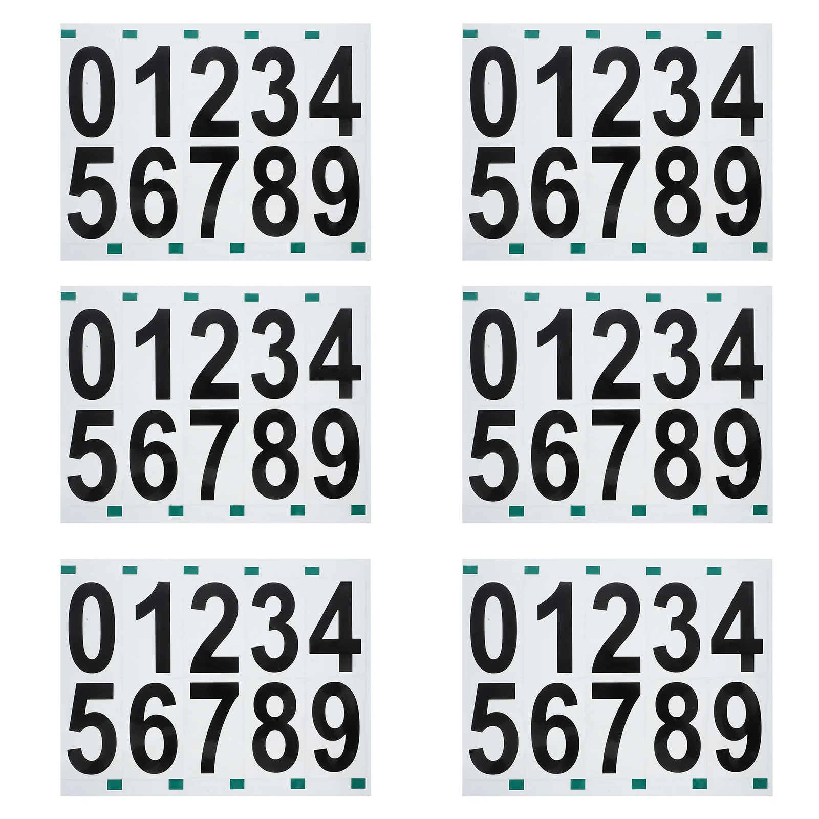 4 Sheet Reflective Number Decals Self Adhesive for Mailbox House Business Outdoor Address Numbers Stickers Number Signs