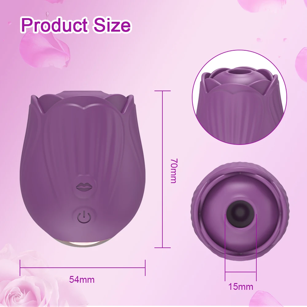 Sucking Rose-Toys Vibrator for Clitoris Women Vacuum Stimulator Oral Nipple Clit Sucker Sex Toys Goods for Female Adults