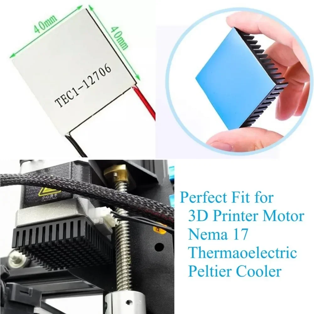 3D Printer Aluminum Motor Heatsink Extruder Heat Dissipation Electronic Heat Sink For Nema17 42 Stepper Motor Ender 3 Bambu Lab