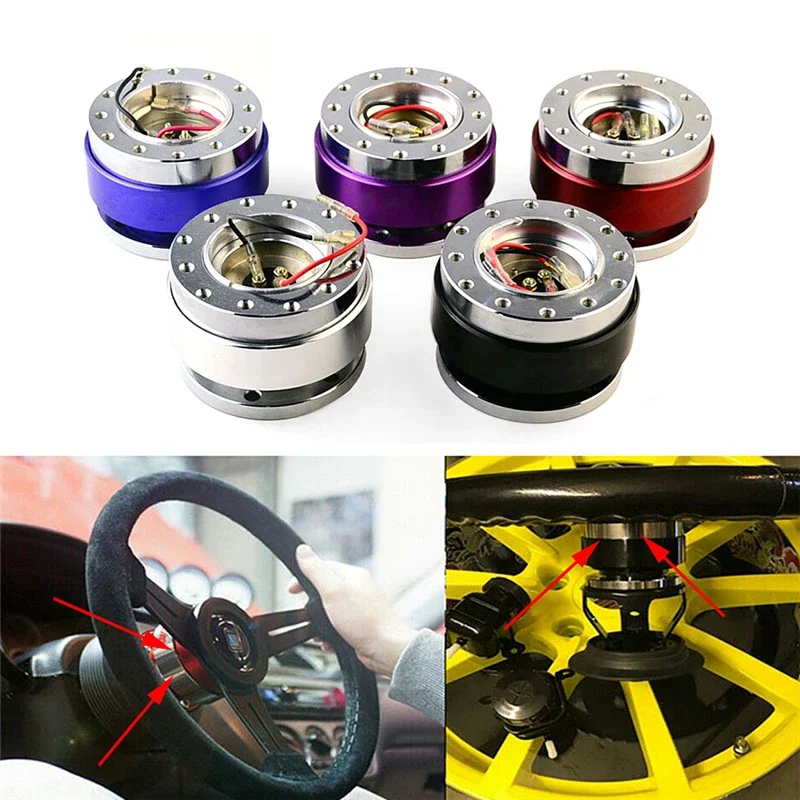 Universal 6 Hole Steering Wheel Snap Off Hub Adapter Quick Release Kit Aluminum Refit Accessories For Benz VW Chevrolet