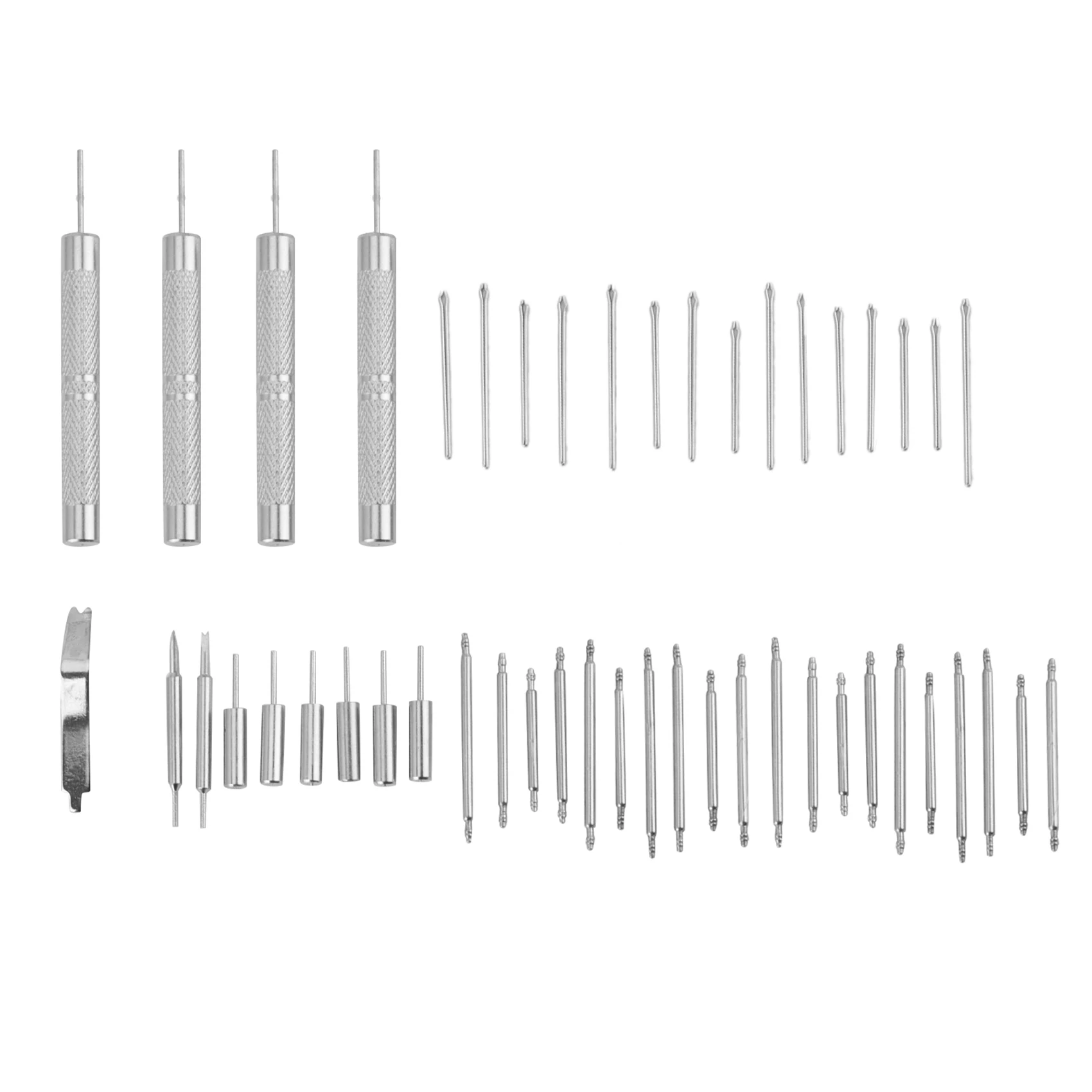 Strap Link Pin Removal Repair Tool, 24-In-1 Kit with 6 Additional Replacement Heads,20 Slotted Pins, Spring Bar Tool Set