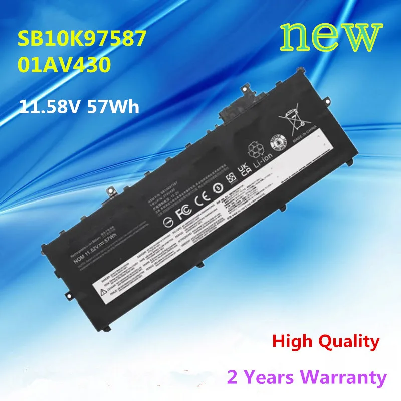 

New 01AV430 SB10K97587 laptop Battery For LENOVO ThinkPad X1 Carbon 5th 6th Gen 01AV494 01AV430 01AV429 01AV431 SB10K97586