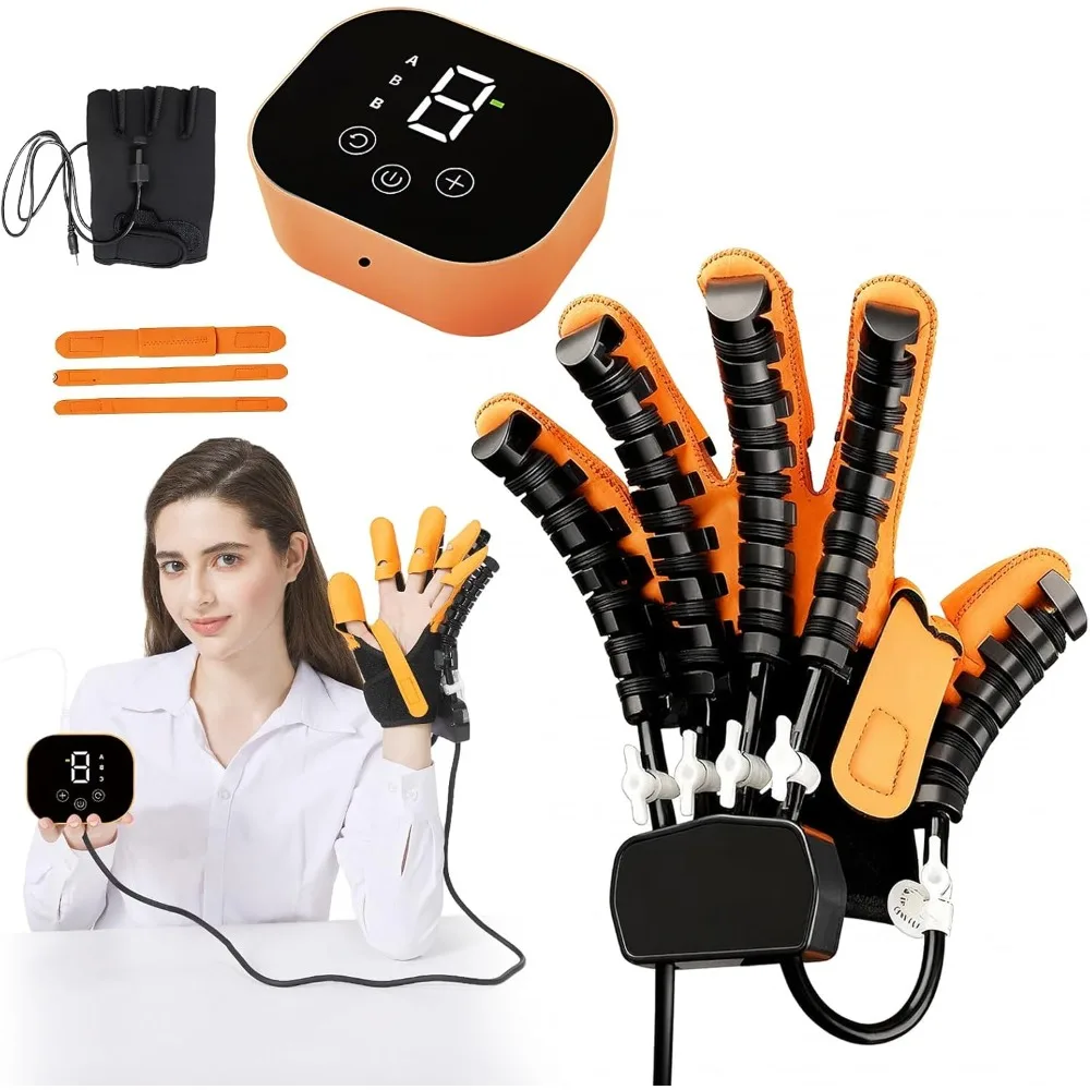 Gant mécanique réglable XL pour l'exercice des doigts et de la main, entraîneur de dextérité pour la main gauche pour la rééducation quotidienne – Idéal pour la récupération après un AVC, le soulagement de la raideur post-fracture et l'amélioration de la mobilité des mains en cas d'arthrite à domicile