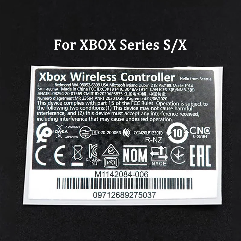 1PC For XBOX Series S / X Skin Sticker Skins For XBOX360 XBOX ONE Slim S Elite Handle Label Back Sticker Controller Handel
