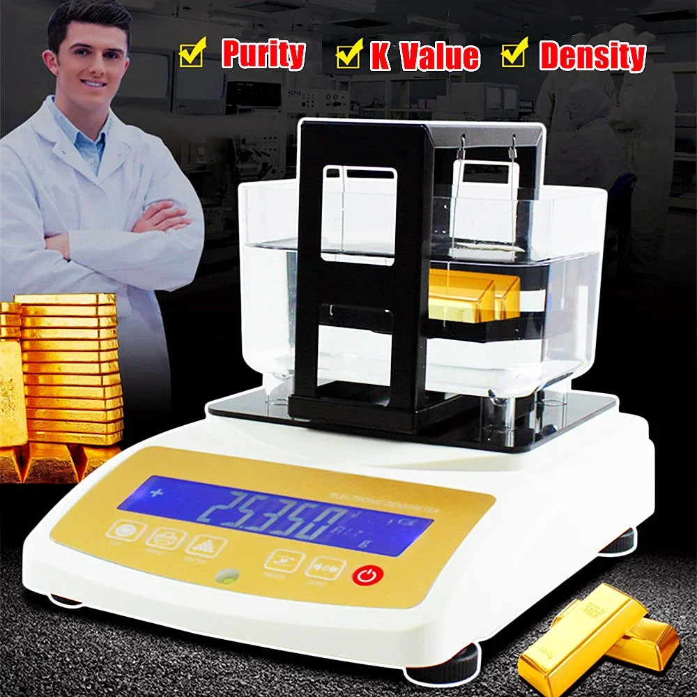 Gold Densimeter เครื่องทดสอบความหนาแน่นแบบดิจิตอลสําหรับ Gold เครื่องวัดความชื้นเครื่องมือเครื่องประดับ mining 0.01-300g 0.005-300g 0.01-1200g 0.001g/cm3