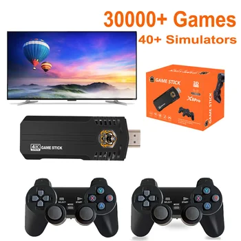 Game Stick 4K X8 Pro Retro Handheld Game Console 30000+ Games Emuelec 4.5 Wireless Gamepad TV Game Console Built-in Video Games