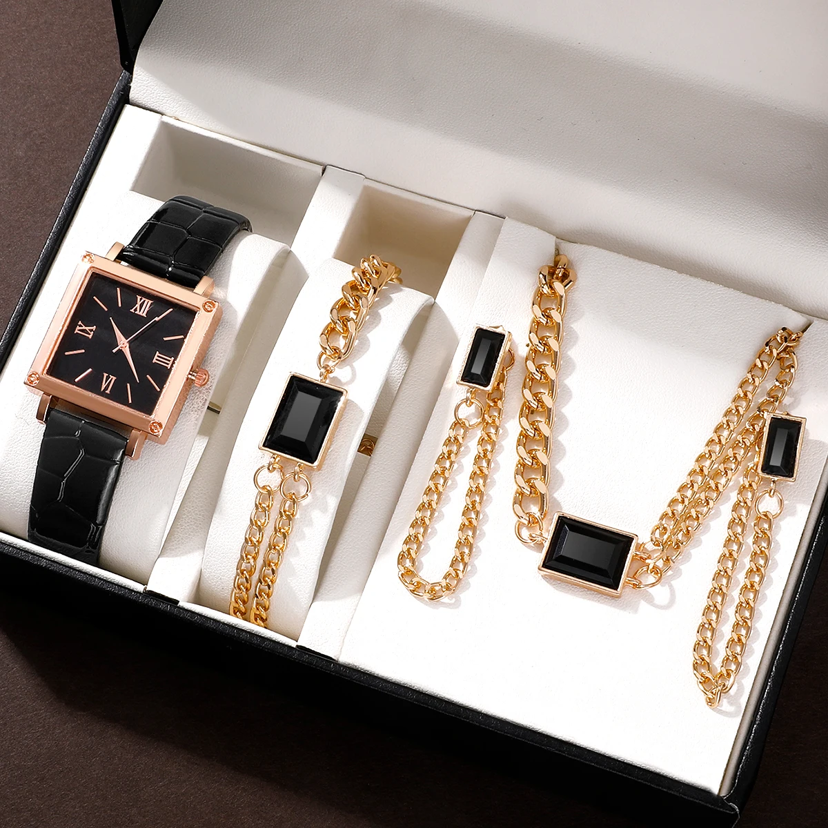 5Pcs Casual Versatile Women's Watch, Ideal For Daily Wear, Back‑To‑School Season,Christmas, Halloween And Valentine's Day Gifts.