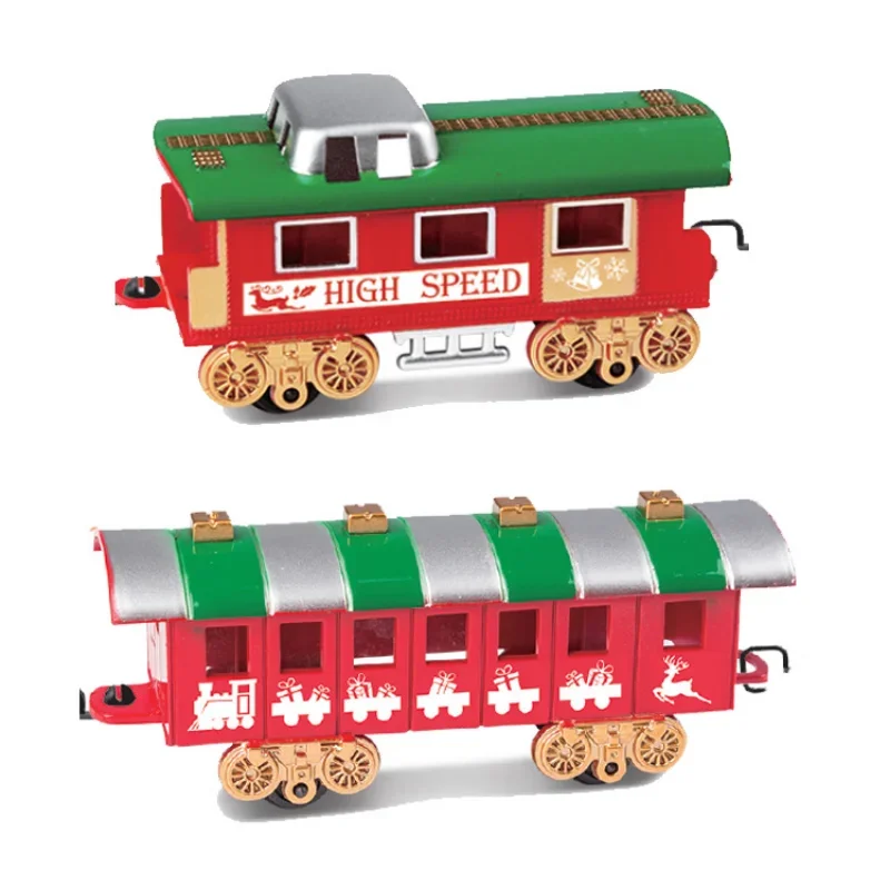 Christmas Electric Train Toy Rail Car Mini Train Track Frame With Sound Light Christmas Tree Decors Kid Toy New Year Xmas Gift