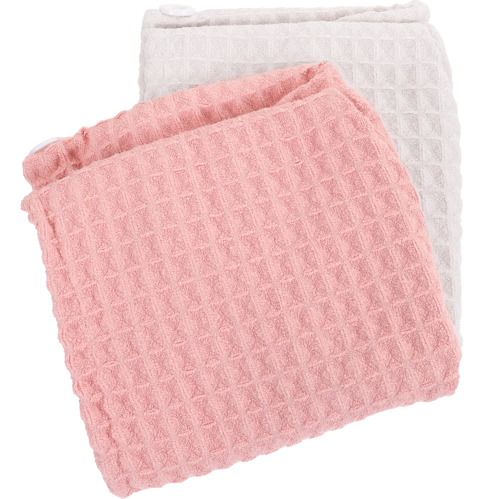 

2Pcs Cotton Hair Towel Wrap Fast Absorbing Hair Drying Hat Soft Lightweight Turban for Women Home Salon Travel Daily Use