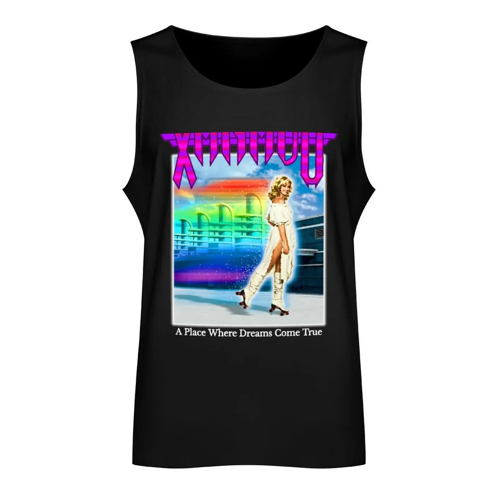 Xanadu (Transparant) Rolschaatsen Tank Top Muscle Fit Gym Shirt Man T-Shirts Voor Heren Gym