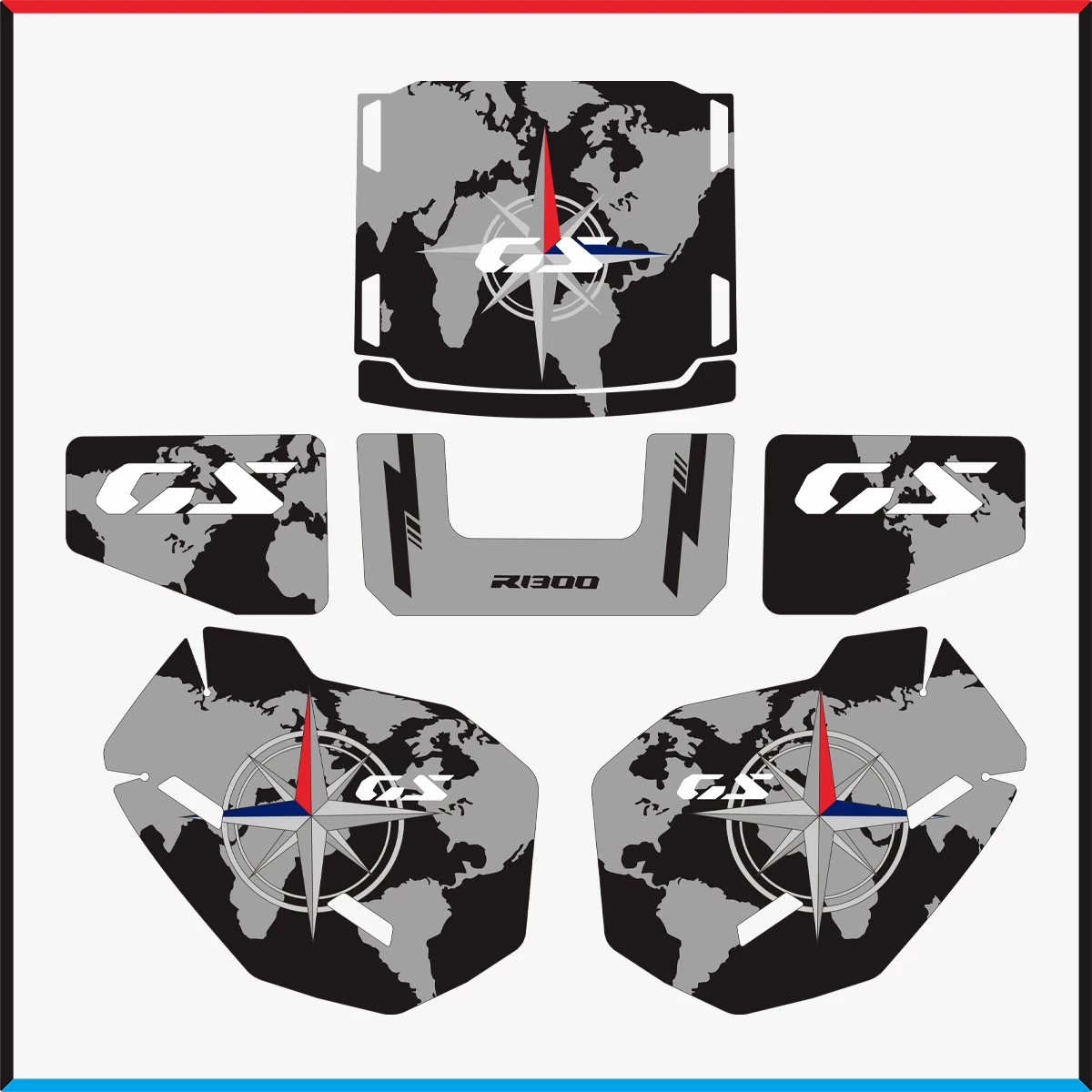 

For R 1300 GS R1300GS Trunk Luggage Panniers Side Top Cases Suitcase Protector Stickers Decals 2024 2023