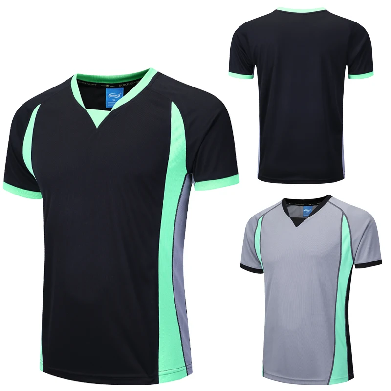 Men Referee T-shirts Breathable Soccer Basketball Game Sport Shirt Quick Dry Gym Shirt Patchwork Male Running Short Sleeve