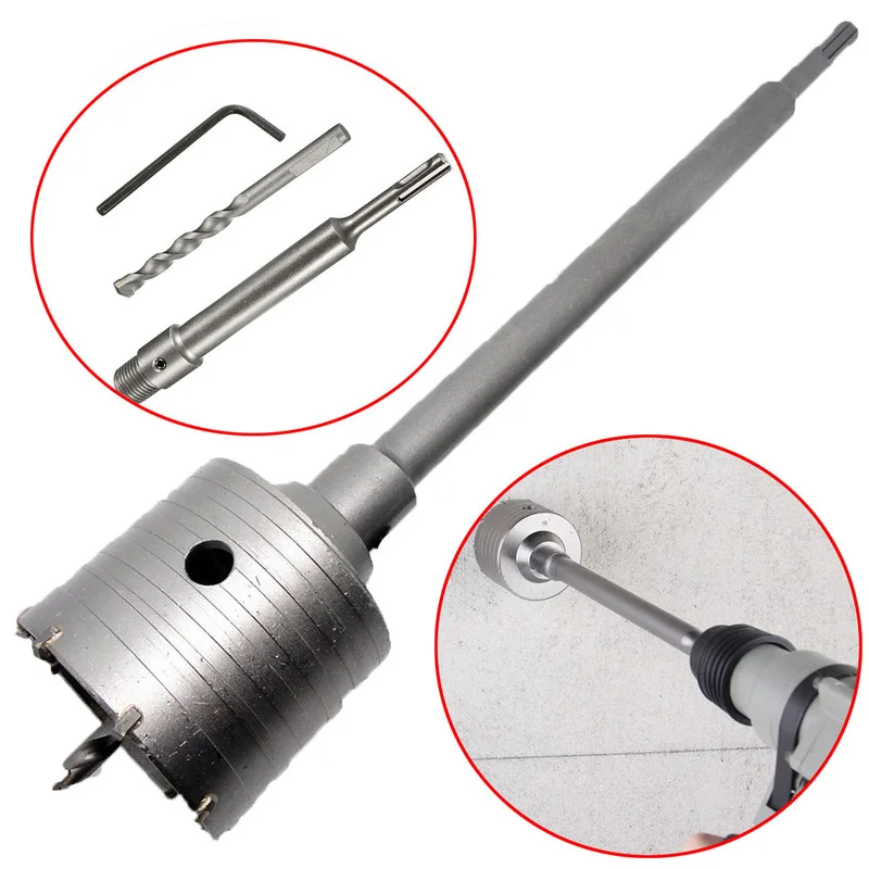 40/50mm sds mais concreto cimento pedra parede buraco viu cortador de parede ar condicionado tubulação abridor buraco martelo elétrico ferramenta adaptador