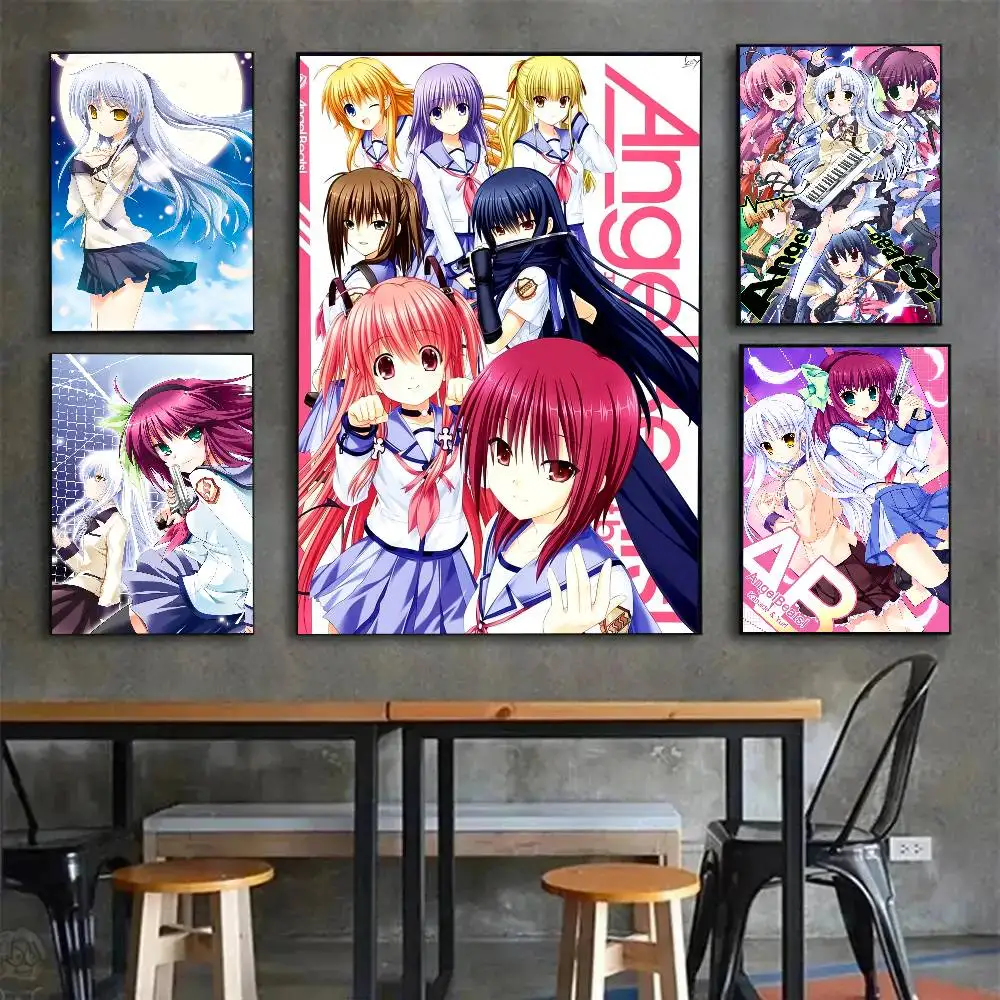 أنيمي A-Angel B-Beats ملصق فني ذاتي اللصق ملصق مضاد للمياه مقهى غرفة النوم جدار ديكور