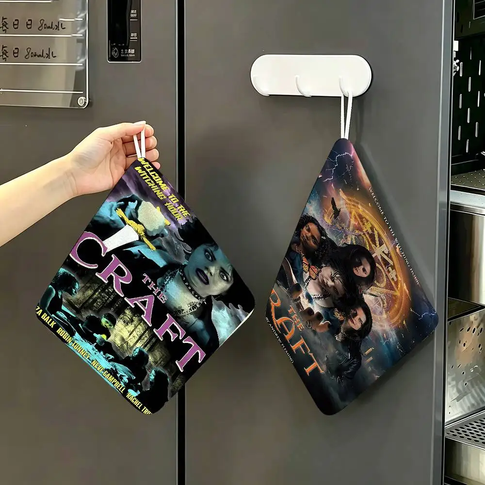 Classic Movie The C-Craft  Hanging Kitchen Towel, Polyester Cotton Fabric, Absorbent Hand Wiping Towel for Home Dormitory