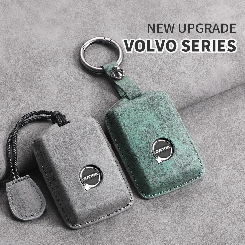 3 Button Leather Car Key Case Cover for Volvo S60 S90 XC40 XC60 XC90 V60 V90 T6 T8 Auto Key Shell Protection Accessaries