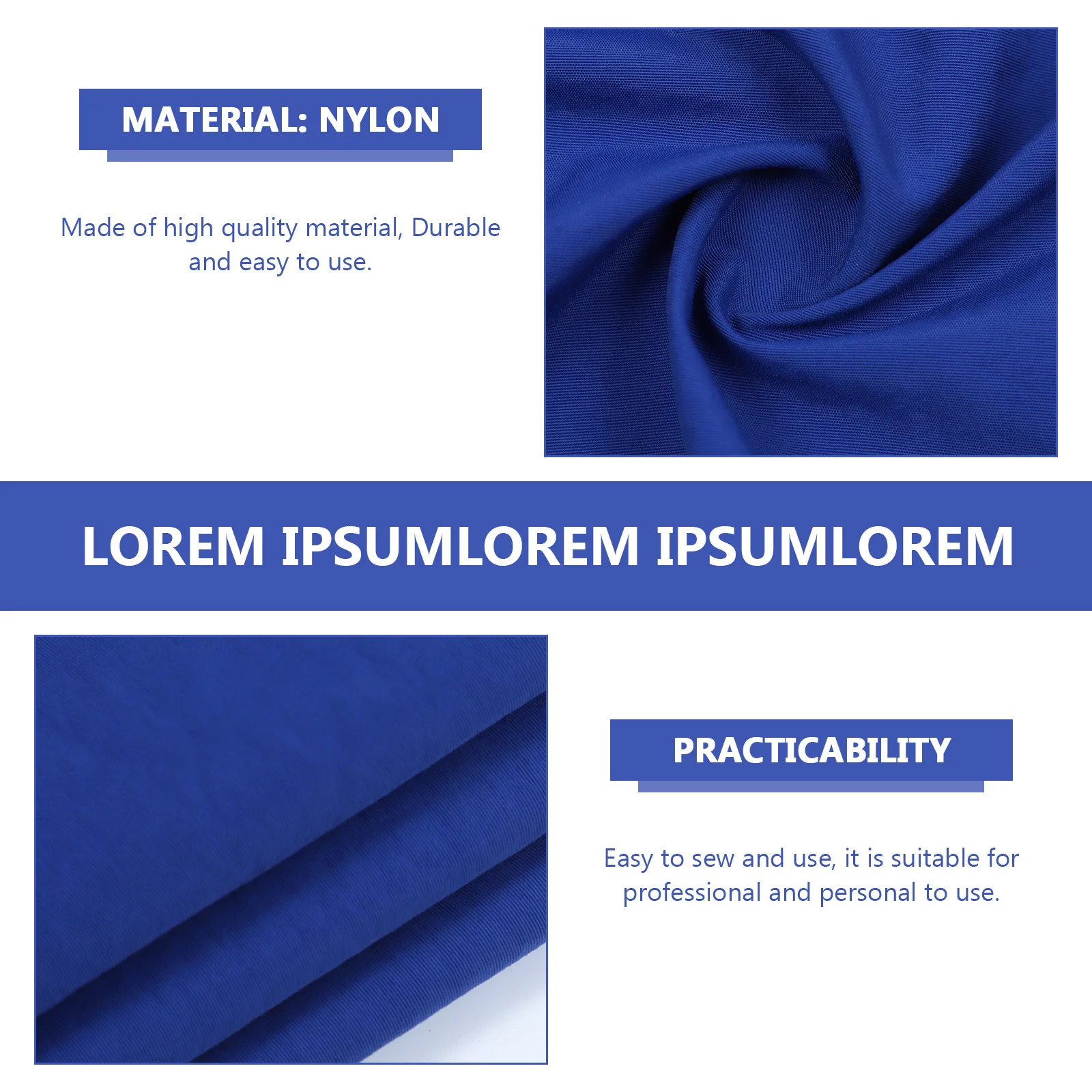 

1pc Nylon Sewing Fabric For Clothing Quilting Diy Patchwork Craft Bundle Large Size Clothes Making Material Repair