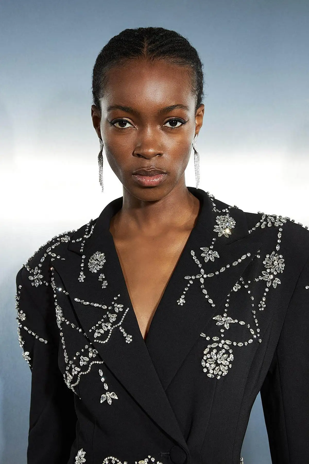 Handmade Women Blazer Wedding Tuxedos Crystal Beading Celebrity Lady Customized Party Wear One Dress