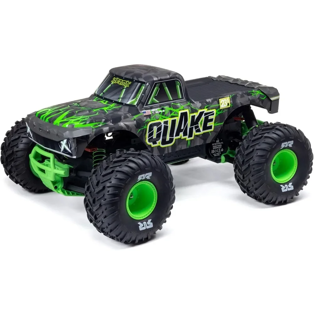 US Shipping 1/10 Scale 2WD Brushless Electric RC Monster Truck RTR Green 223S ARA3537T2