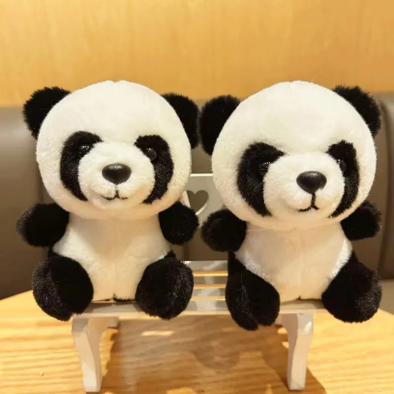 15cm Cute Panda Plush Keychain Kawaii Soft Stuffed Animal Keychain Plushie Doll Bag Pendant Panda Keyring School Bag Accessories