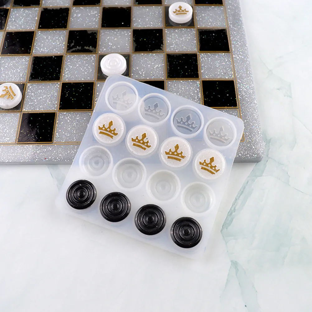 2Pcs Chess Silicone Mold Premium DIY Reusable Molds for Epoxy Resin Casting Decorative Ornaments Handmade Gifts Kids Teens